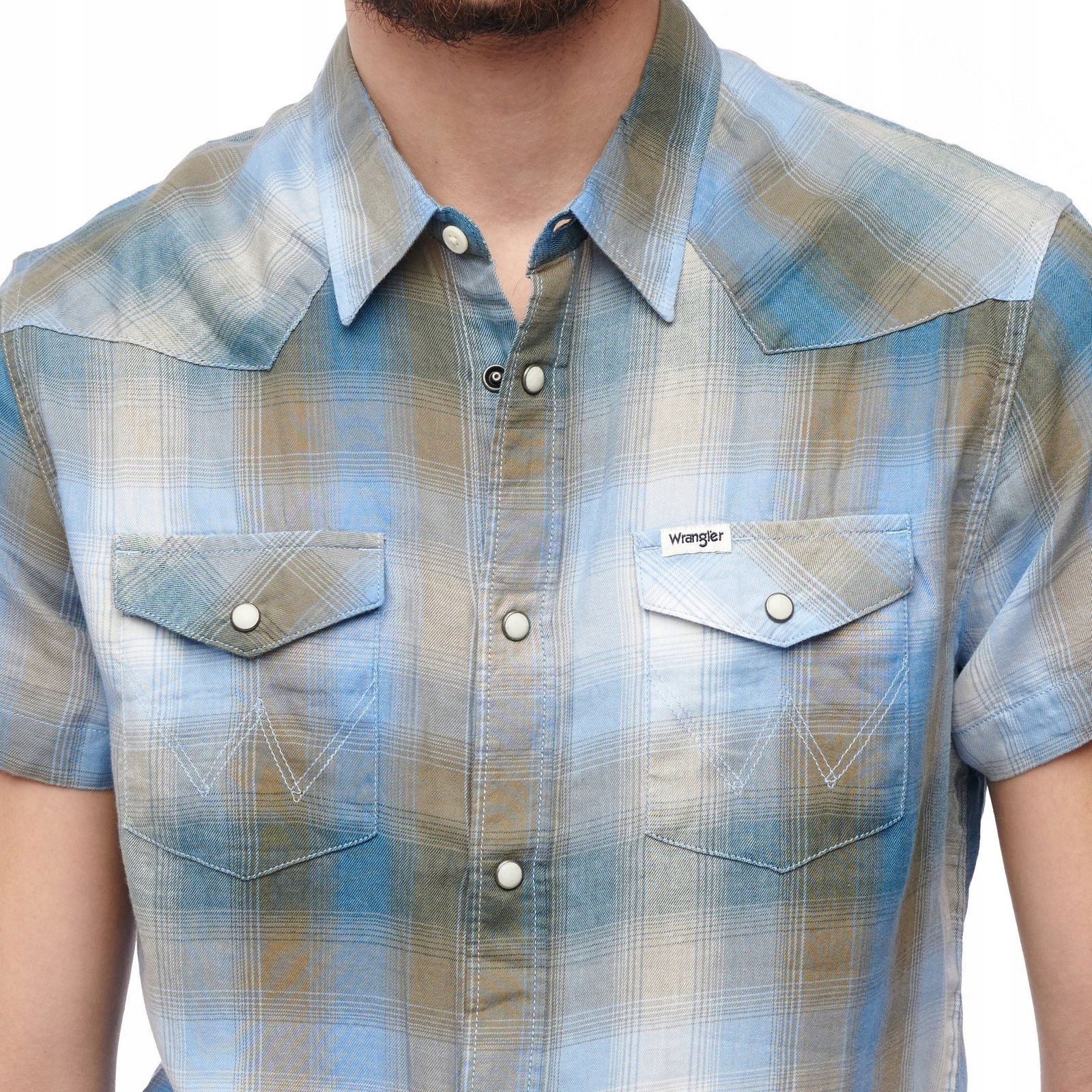 WRANGLER WESTERN SHIRT DUSTY OLIVE W5J06DX45 M Marka Wrangler