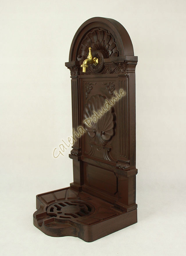 Aluminiowy brązowy zlew ogrodowy z kranem Typ fontanna (pompa)