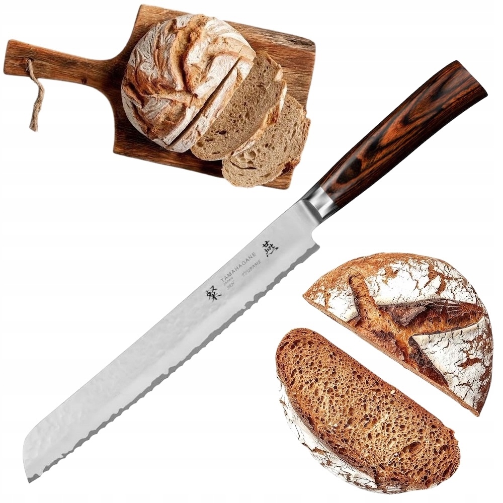 Tamahagane Tsubame Brown VG-5 Japonský nôž na chlieb a pečivo 23 cm