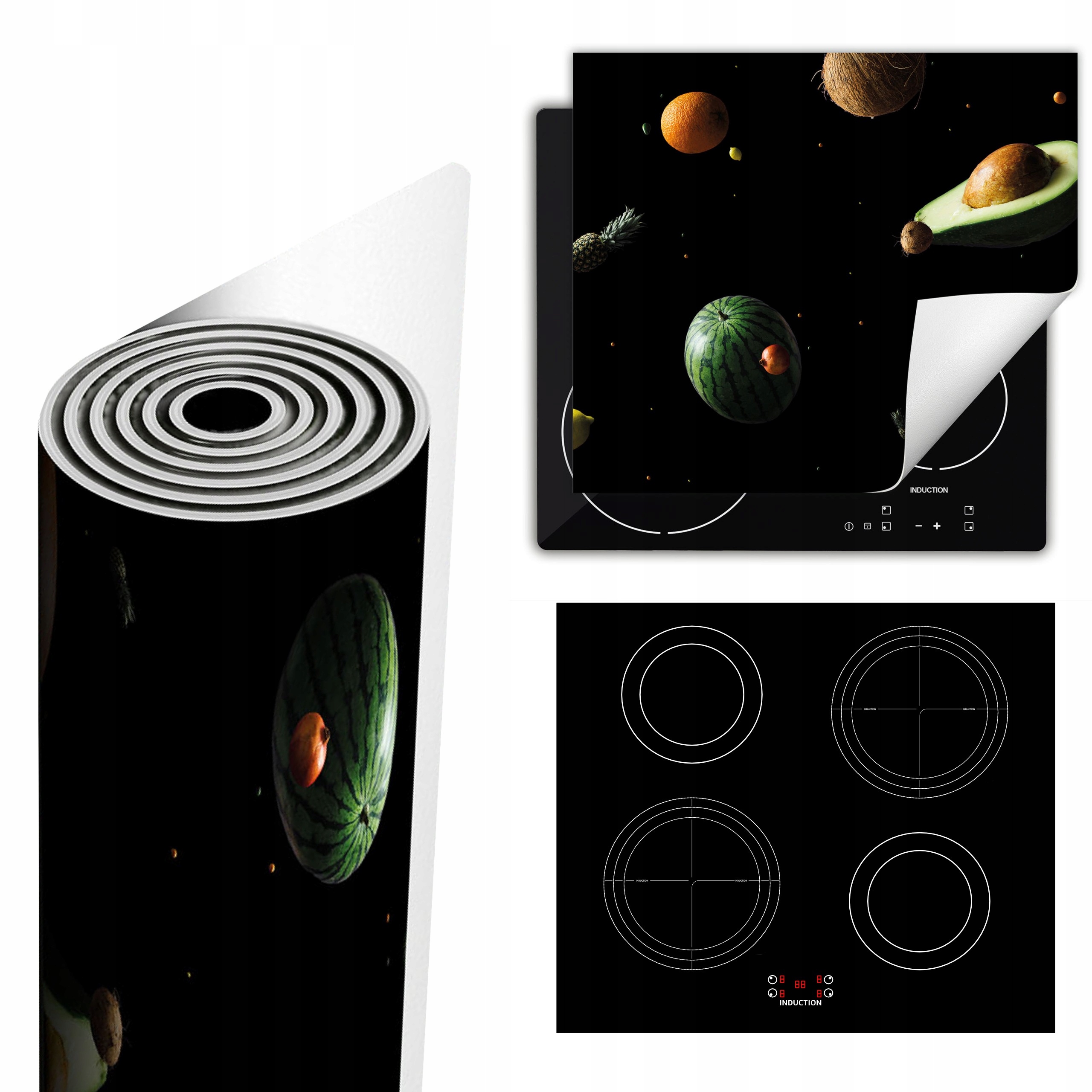 Ochranná Podložka Na Sporák Má Více Místa 60x52 černá ovoce