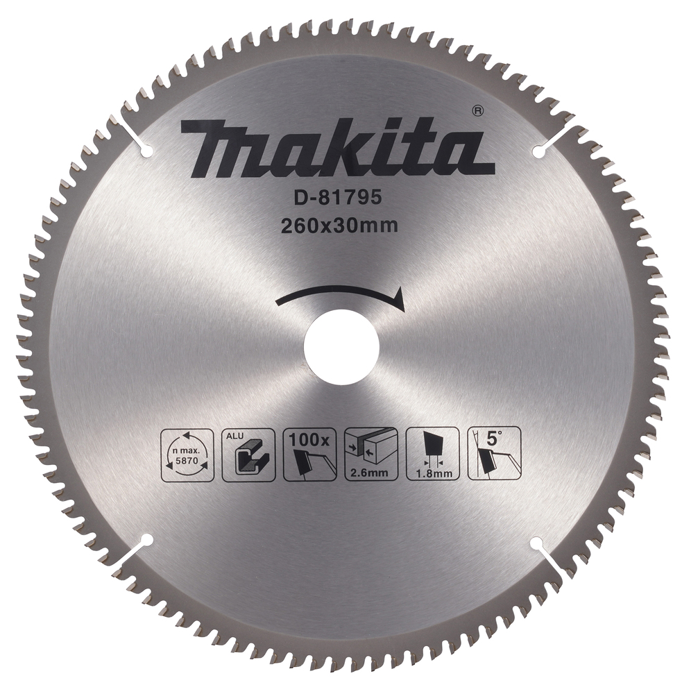 Makita Řezací Kotouč Na Hliník 260x30 mm 100Z D-81795