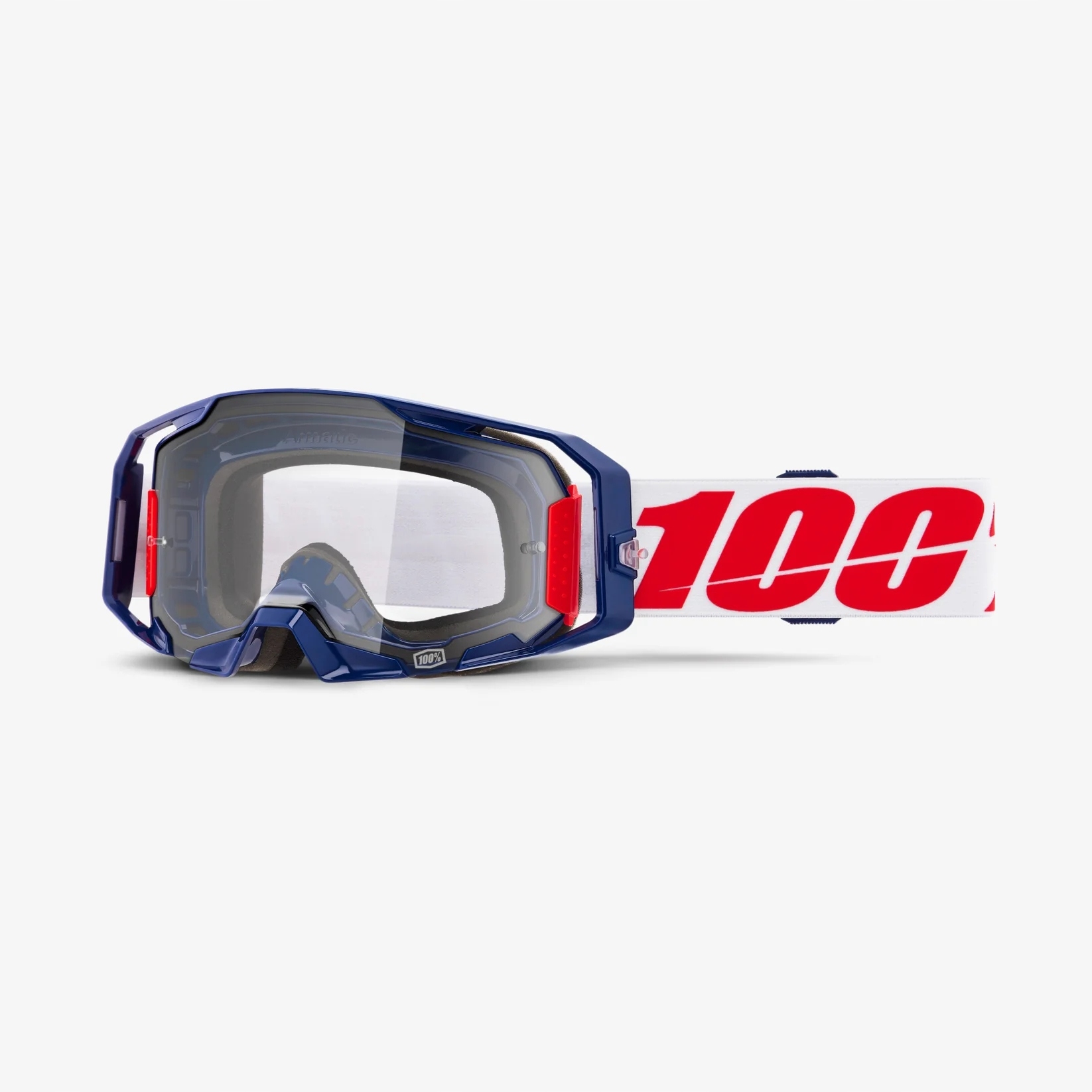 100 % Okuliare Armatic Mach S – Clear Lens – Farba Modrá/červená/bi