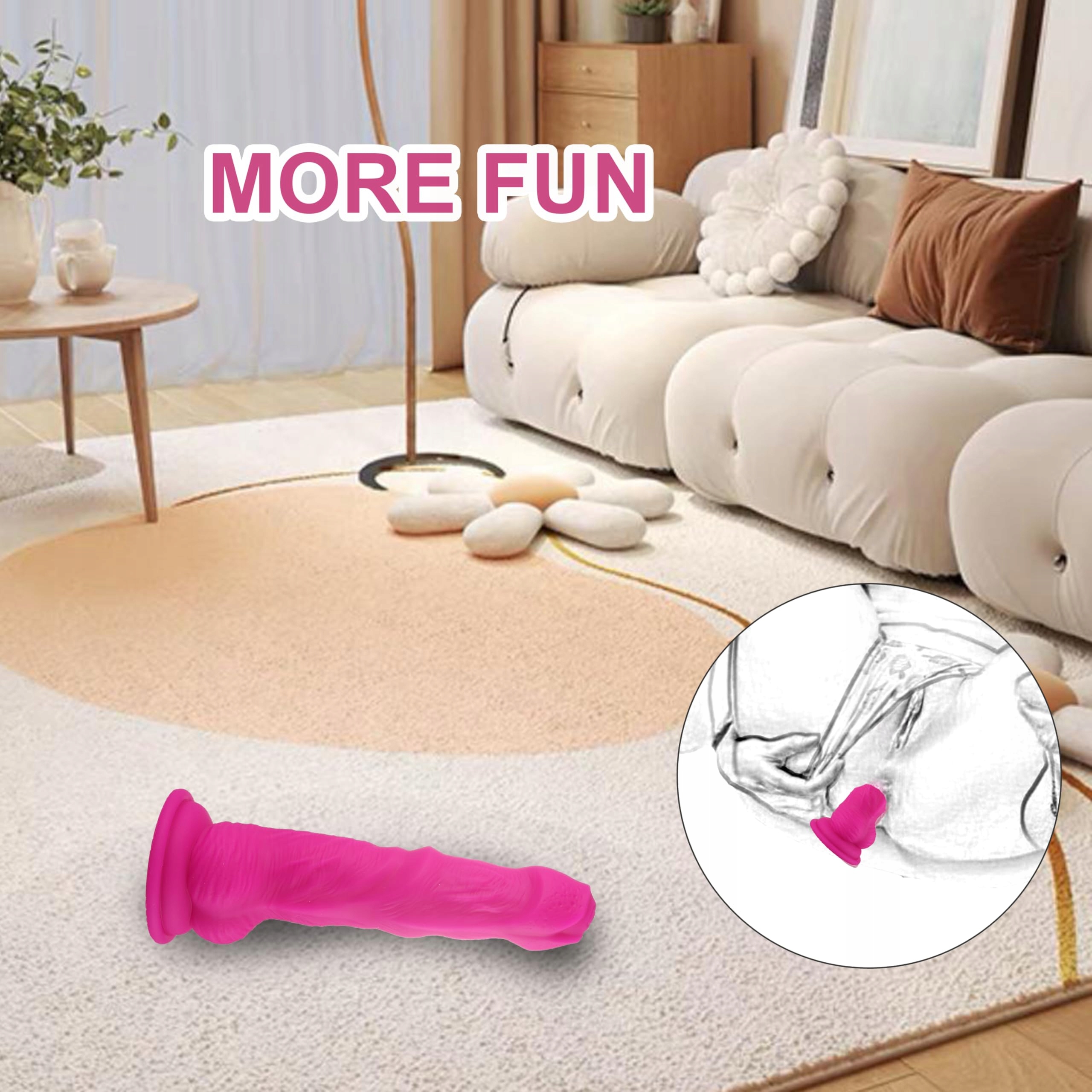 KLASSISCHE DILDO G Punkt 19 CM Realistyczny Dildo z Przyssawką dla Kobiet — miniatura 4