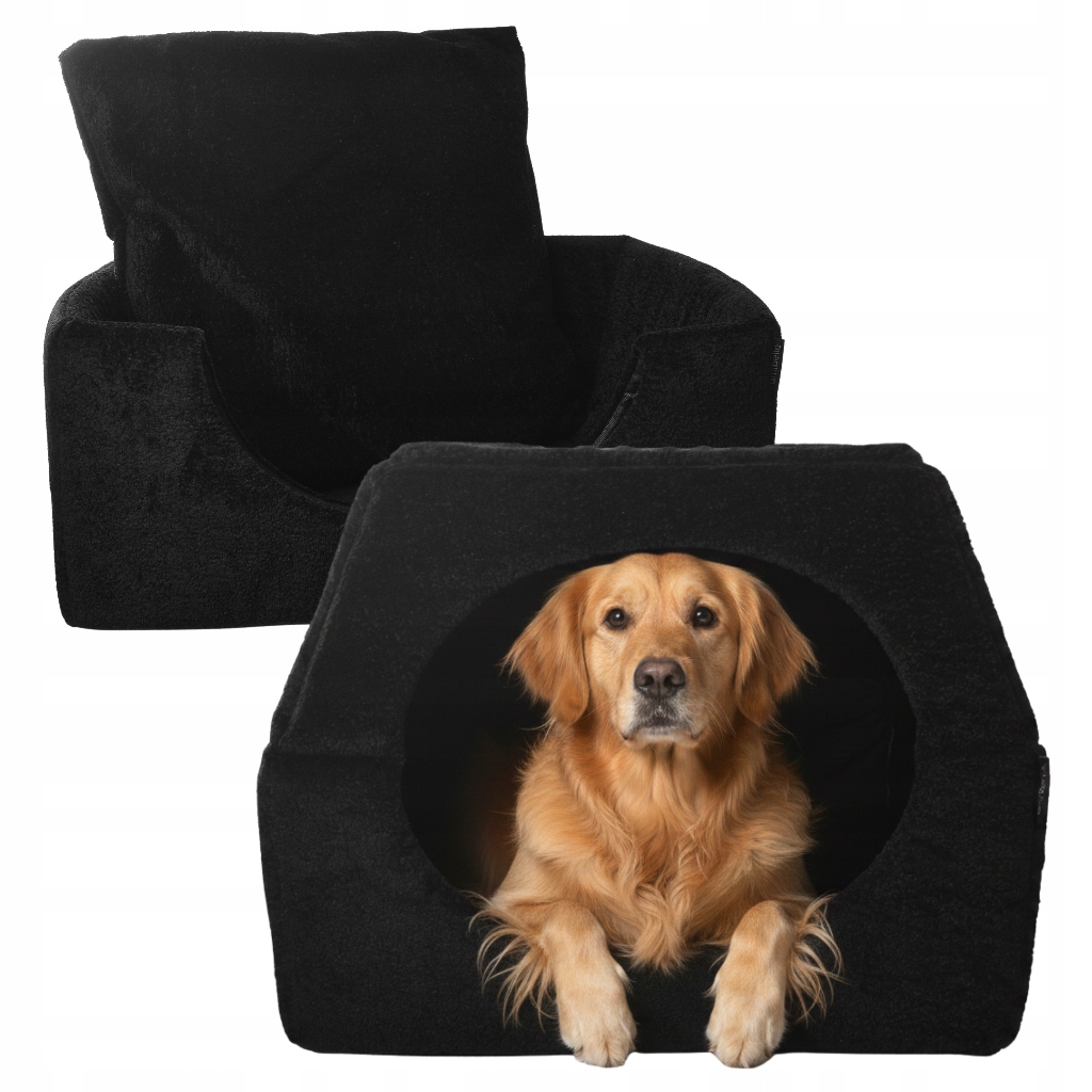 Pelíšek Domeček pro psa kočku 2v1 XL 70x70 Potah Protiskluzové