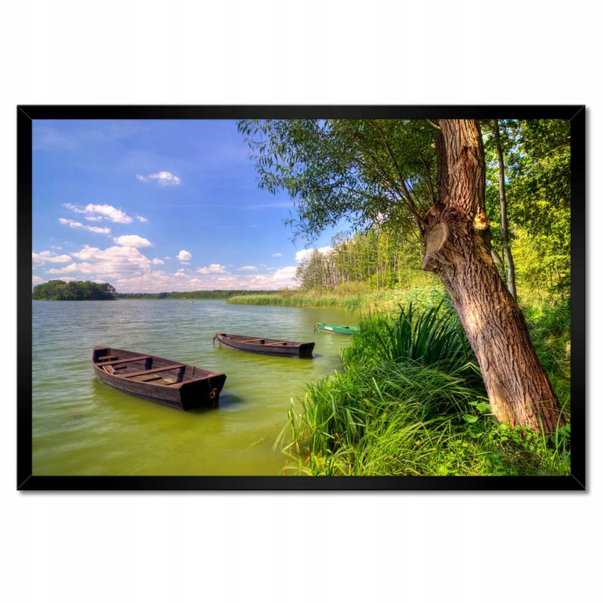Plakáty v rámu 60x40 Rybářské lodě Jezero