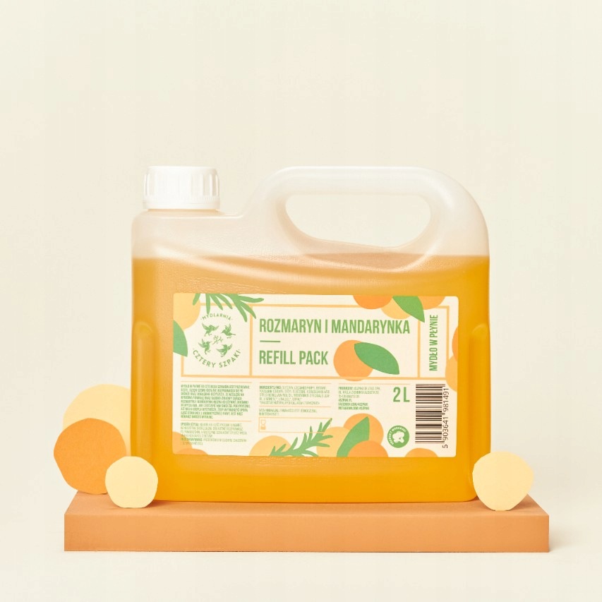 Cztery Špačci Refill Pack – tekuté mýdlo Rozmarýn a Mandarinka 2L