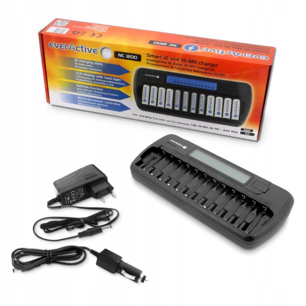 

Ładowarka EverActive 12 kan. NC1200 do aku