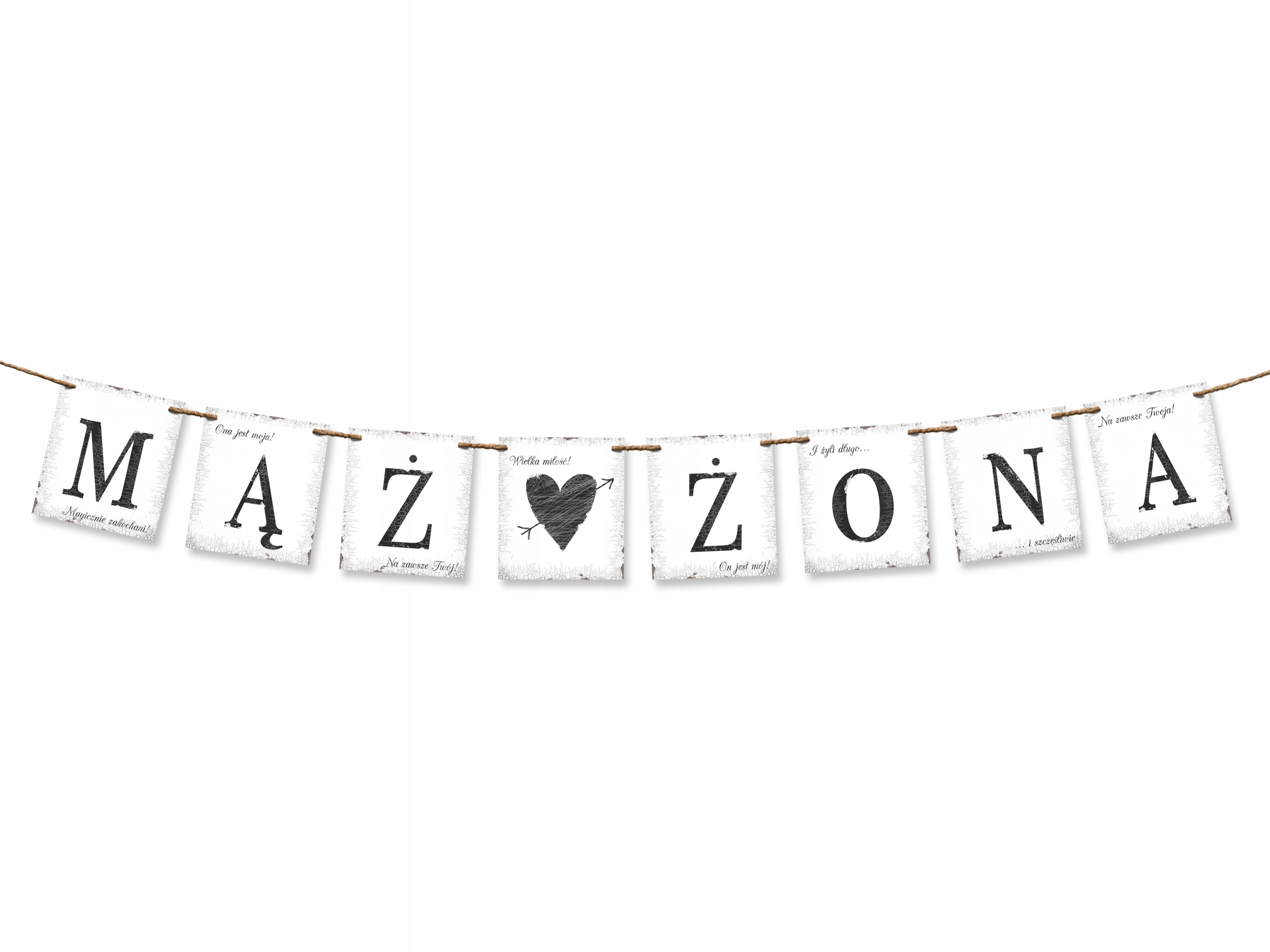 

Baner Girlanda napis Mąż I Żona ślub wesele 100cm