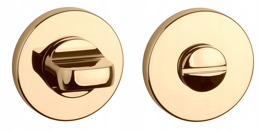 Premium Rozeta Aprile R Slim 7MM Lg zlatá leštěná s Wc zámkem 4x4mm