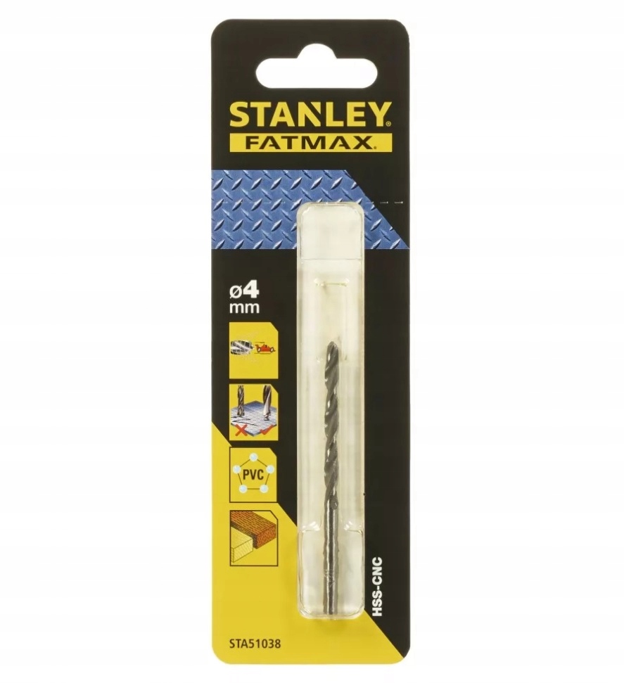 

Wiertło Do Metalu Pvc Drewna 4MM Hss-cnc Stanley