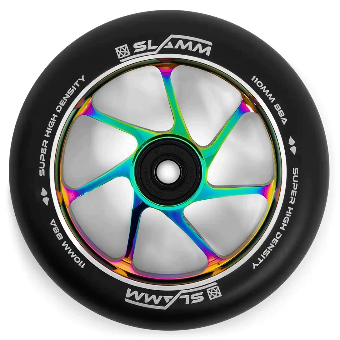 Slamm Team kolečko pro výkonnostní koloběžku 110 mm Black Neochrome
