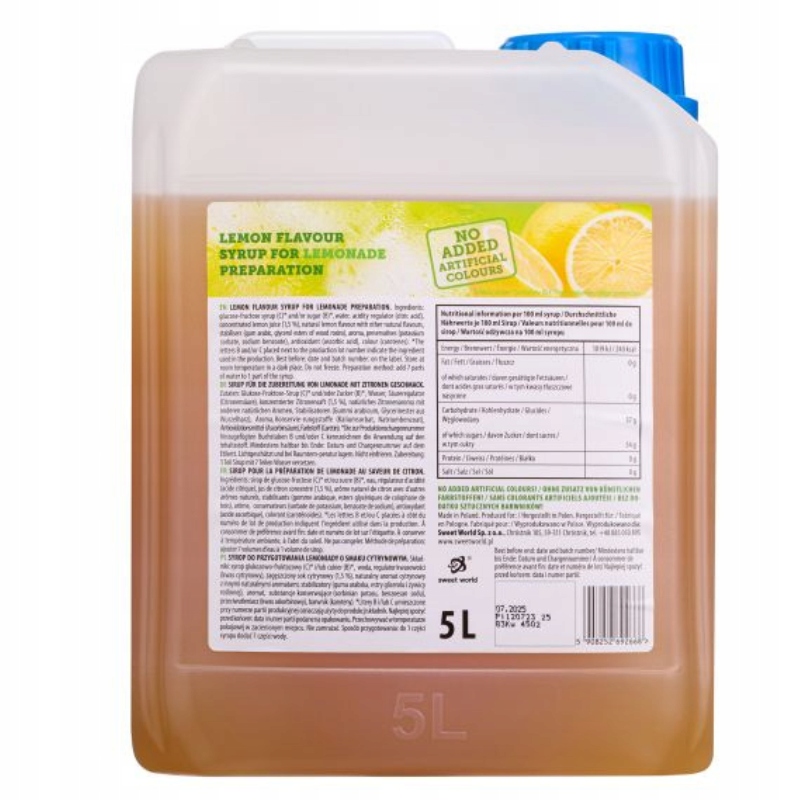 Levně Limonáda sirup koncentrát 5 L Citronová