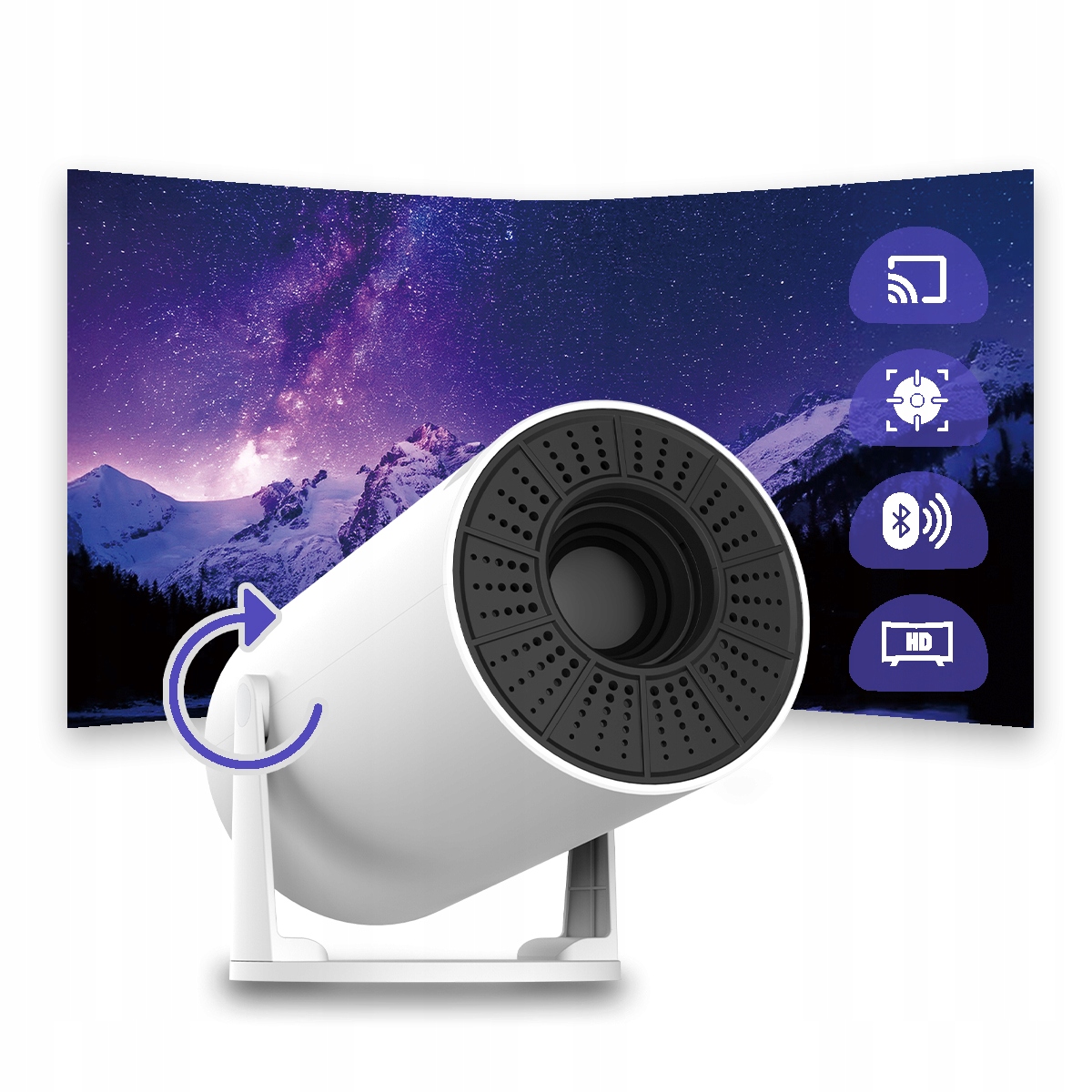 Projektor Mini Projektor Přenosný Wifi Full Hd Smart Tv 4K