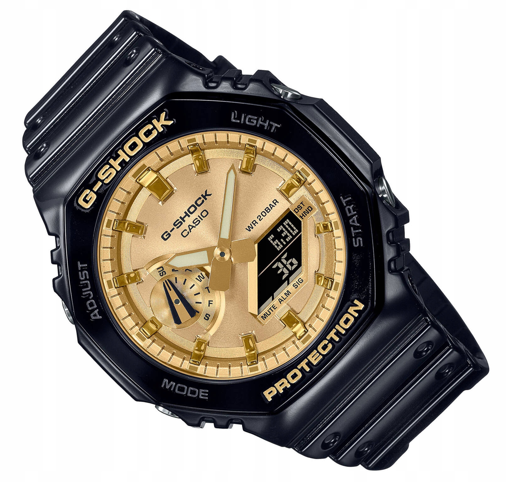 Sportovní Černé Zlaté Vodotěsné Hodinky Casio G-shock GA-2100GB -1AER