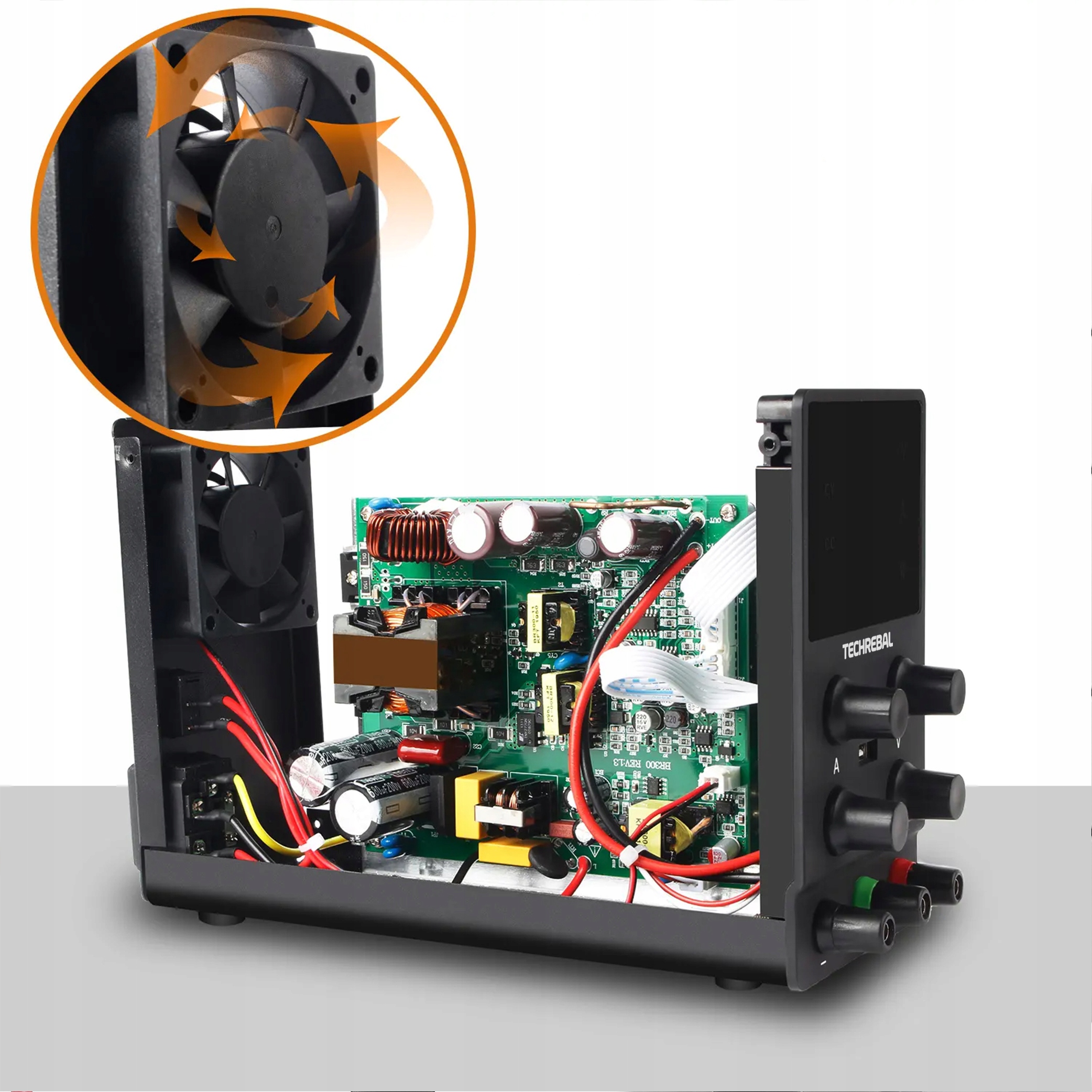 ZASILACZ LABORATORYJNY REGULOWANY Techrebal SPS-3010 30V 10A USB KABLE Szerokość produktu 8.5 cm