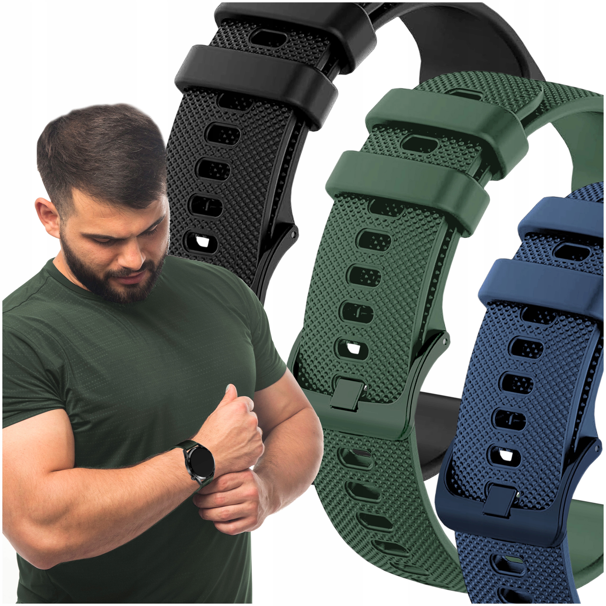 Zestaw: 3x Pasek do Huawei Watch Gt 3 4 5 6 46mm pro 48mm gt4 gt5 gt6 sport