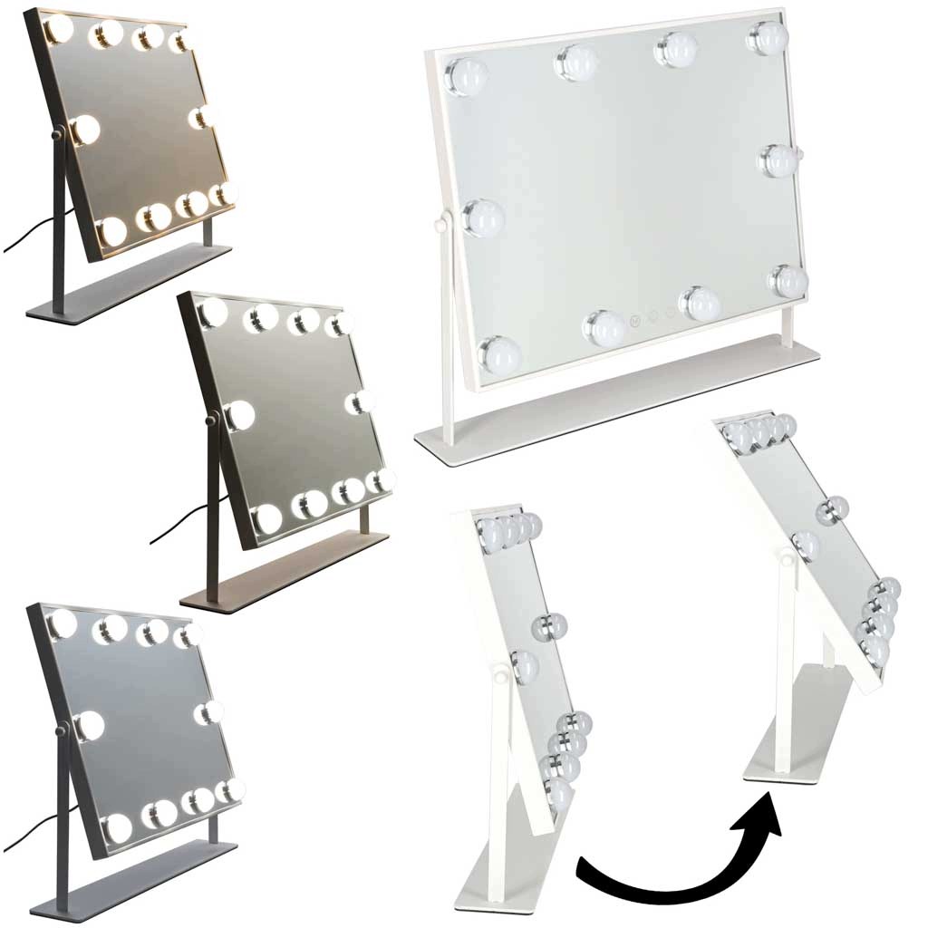 Kik KX2712 Kosmetické zrcadlo s Led 10 ks, 3 barvy světla