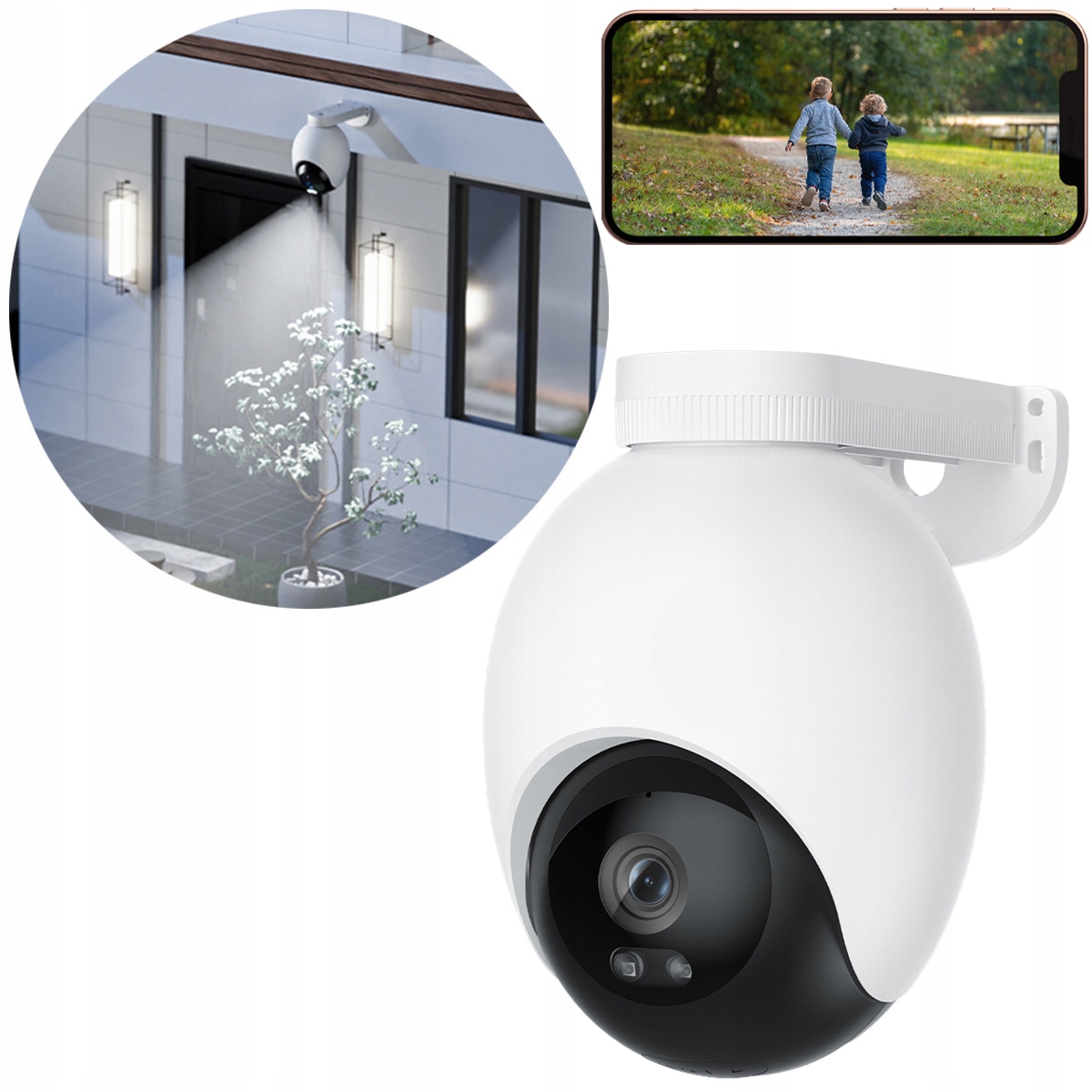 Kamera zewnętrzna do monitoringu posesji podwórka Imilab EC6 360° Nocna