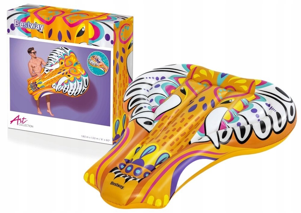 MATERAC DMUCHANY DO PŁYWANIA PONTON 183x153cm