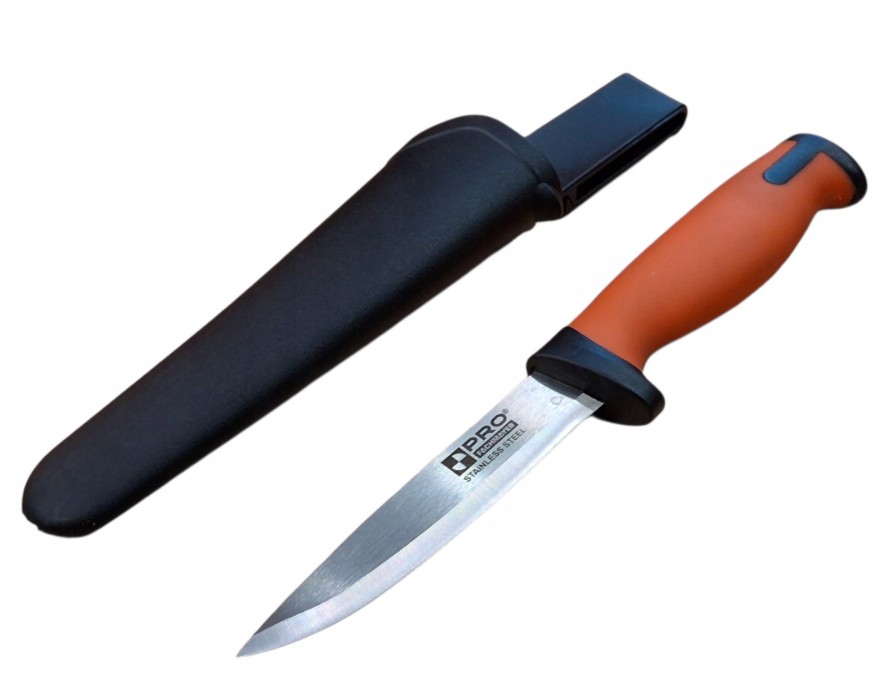 NÓŻ ROBOCZY Z KABURĄ UNIWERSALNY STAL NIERDZEWNA 4CR14 FINKA 93MM PRO