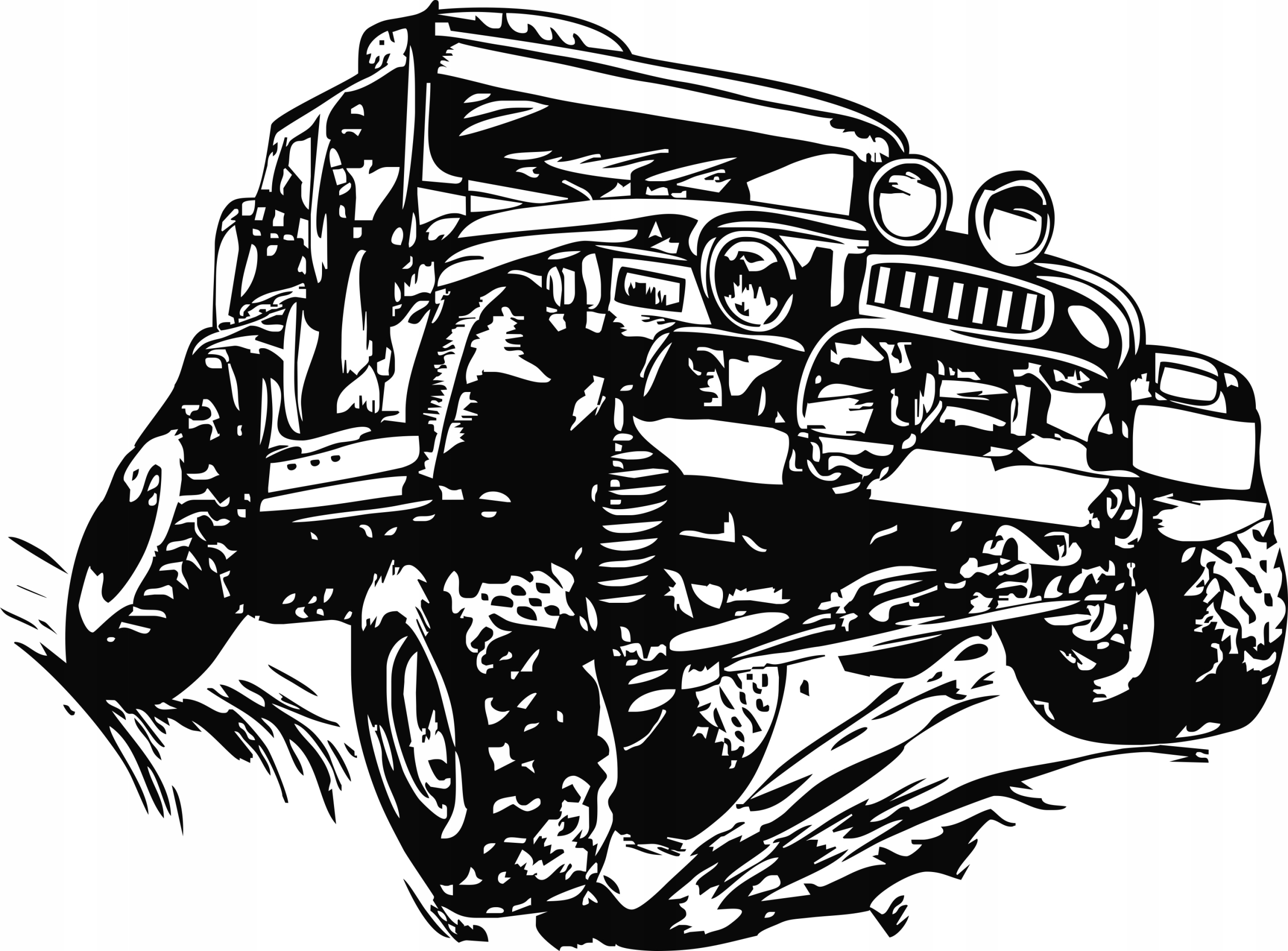 

Naklejka ścienna Samochód Terenowy nr 374 - 120cm