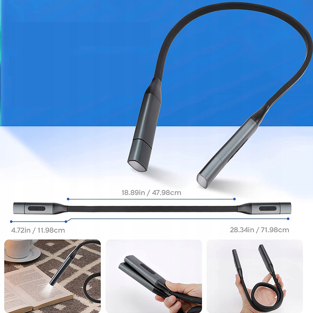 LAMPKA NA SZYJĘ LED NOCNE ŚWIATŁO DO CZYTANIA USB Rodzaj lampka