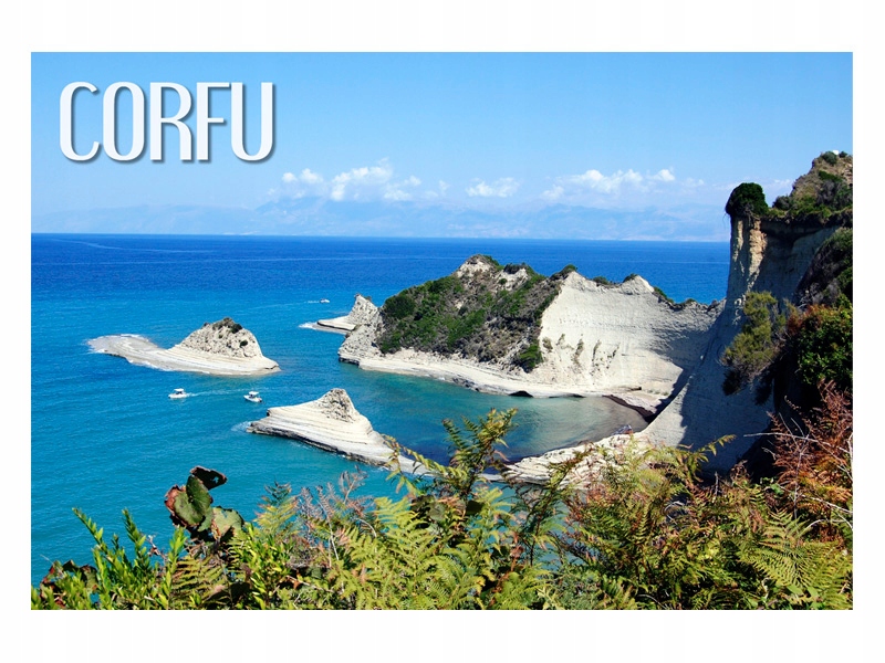 

Korfu Krajobraz Panorama Magnes na lodówkę
