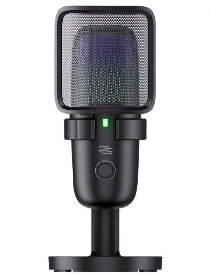 Herní kapacitní mikrofon Studiový 24bit 96kHz na Usb-c Rgb stativ