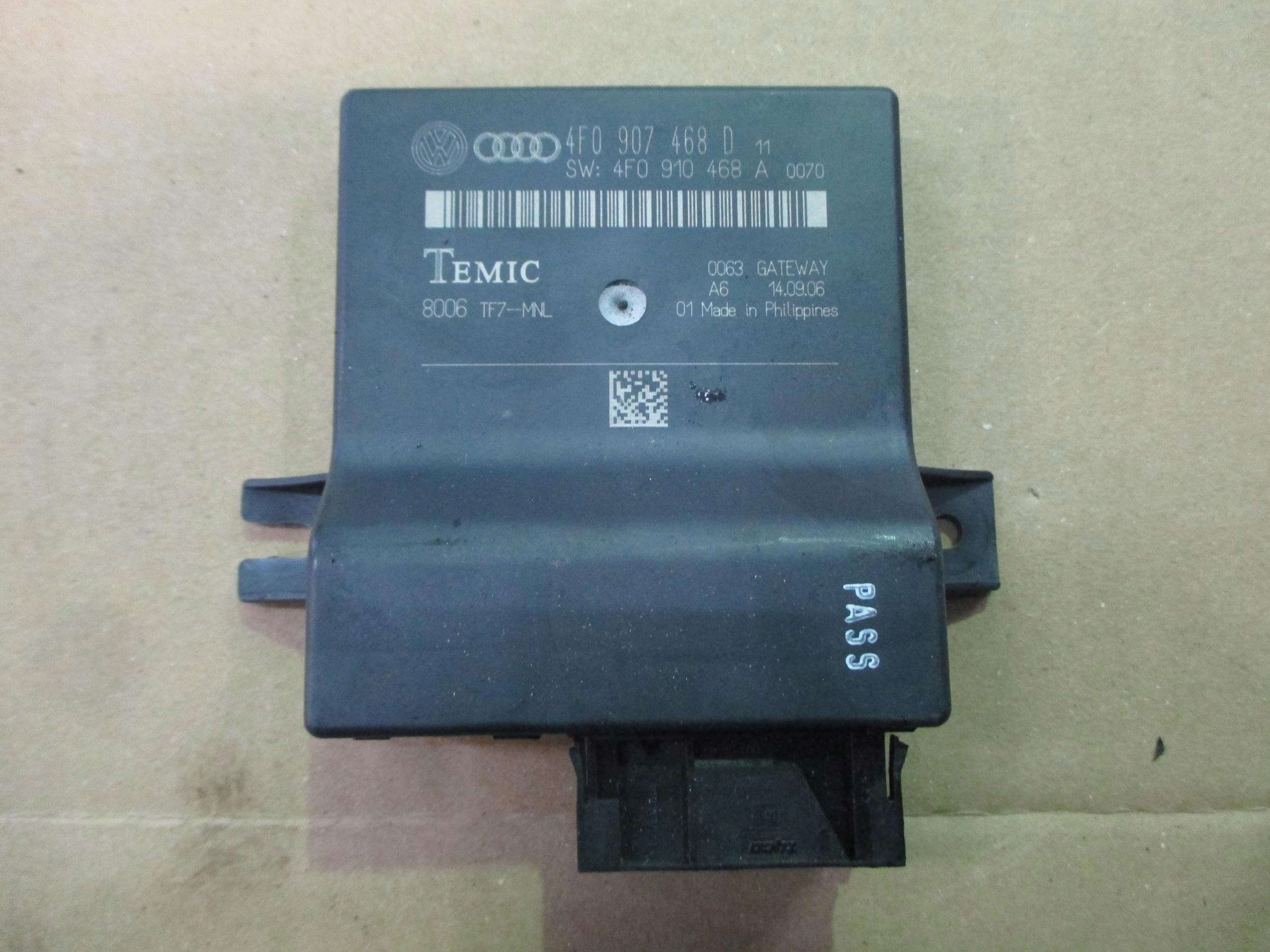 AUDI A6 C6 04-11 MODUŁ STEROWNIK GATEWAY 4F0907468