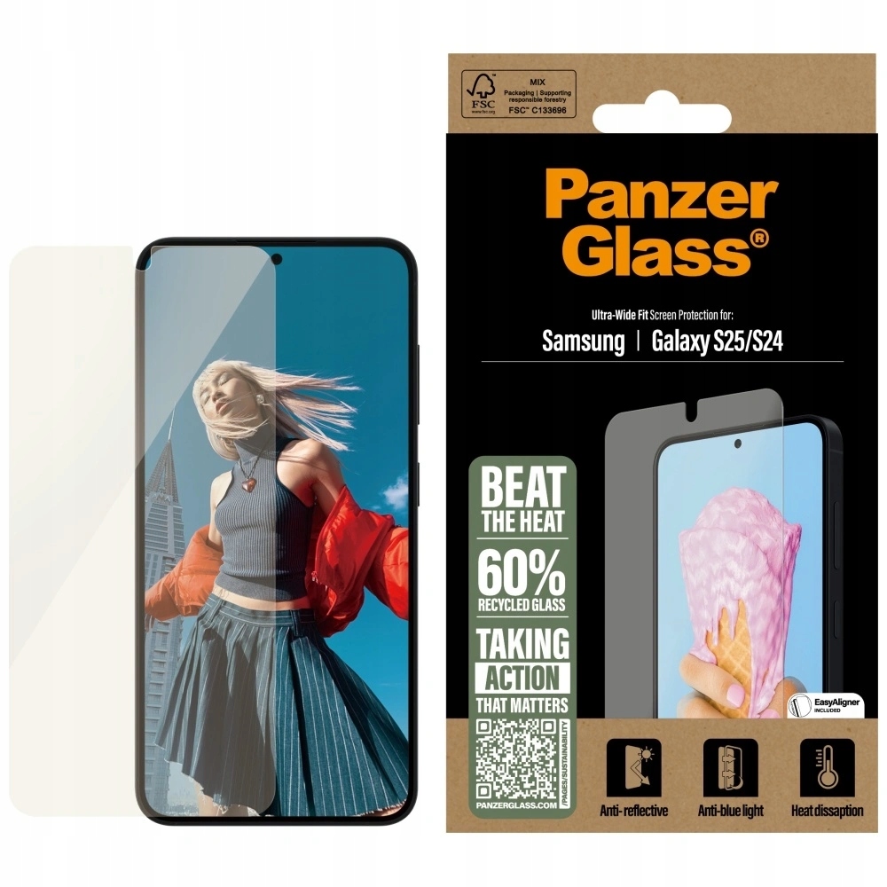 Tvrdené sklo PanzerGlass All-in-One Ultra-Wide Fit pre Samsung Galaxy S25