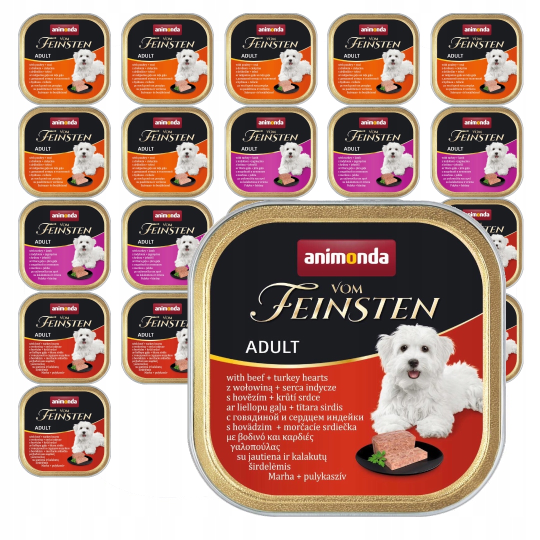 Levně Animonda Vom Feinsten Adult 22x150g Vlhké Krmivo pro psy Mix Chutí