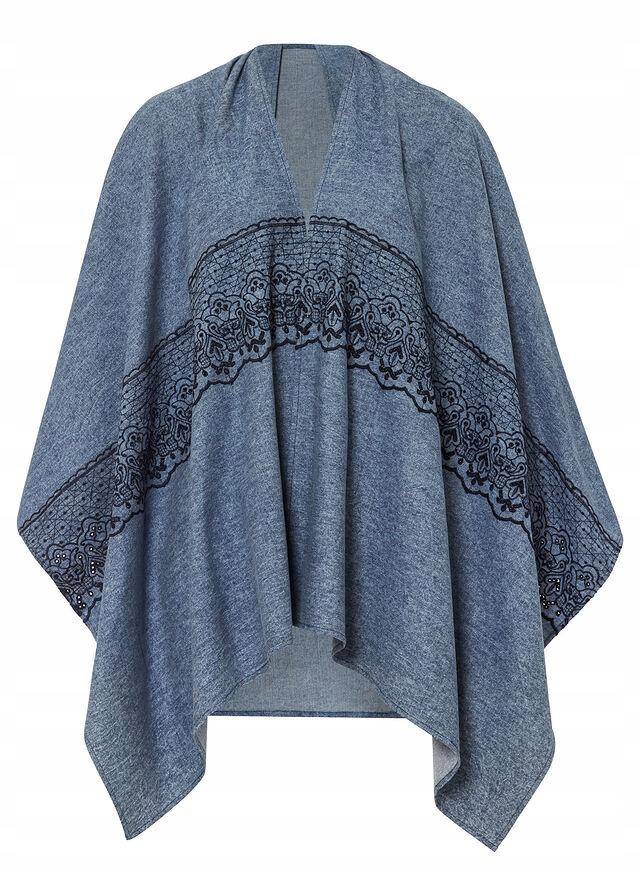 Bpc Bonprix Collection PONCZO NARZUTKA WZÓR apa UNIWERSALNY