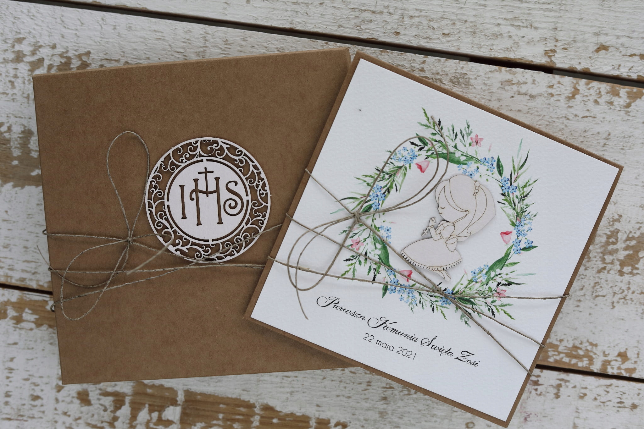 Ručně vyráběná společenská pohlednice od kmotra, kmotry