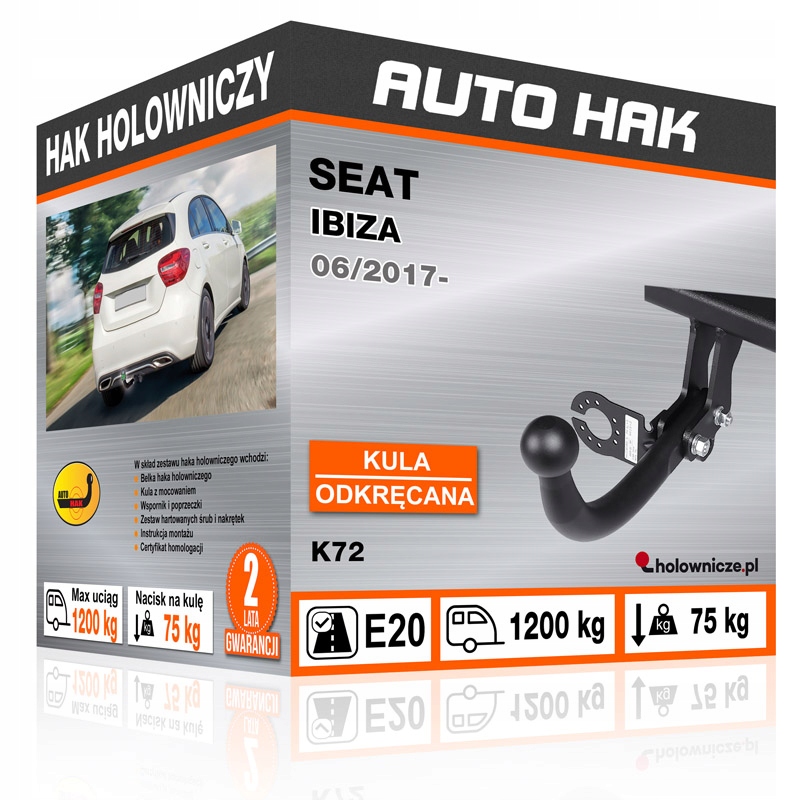 Hak holowniczy SEAT IBIZA 2017-