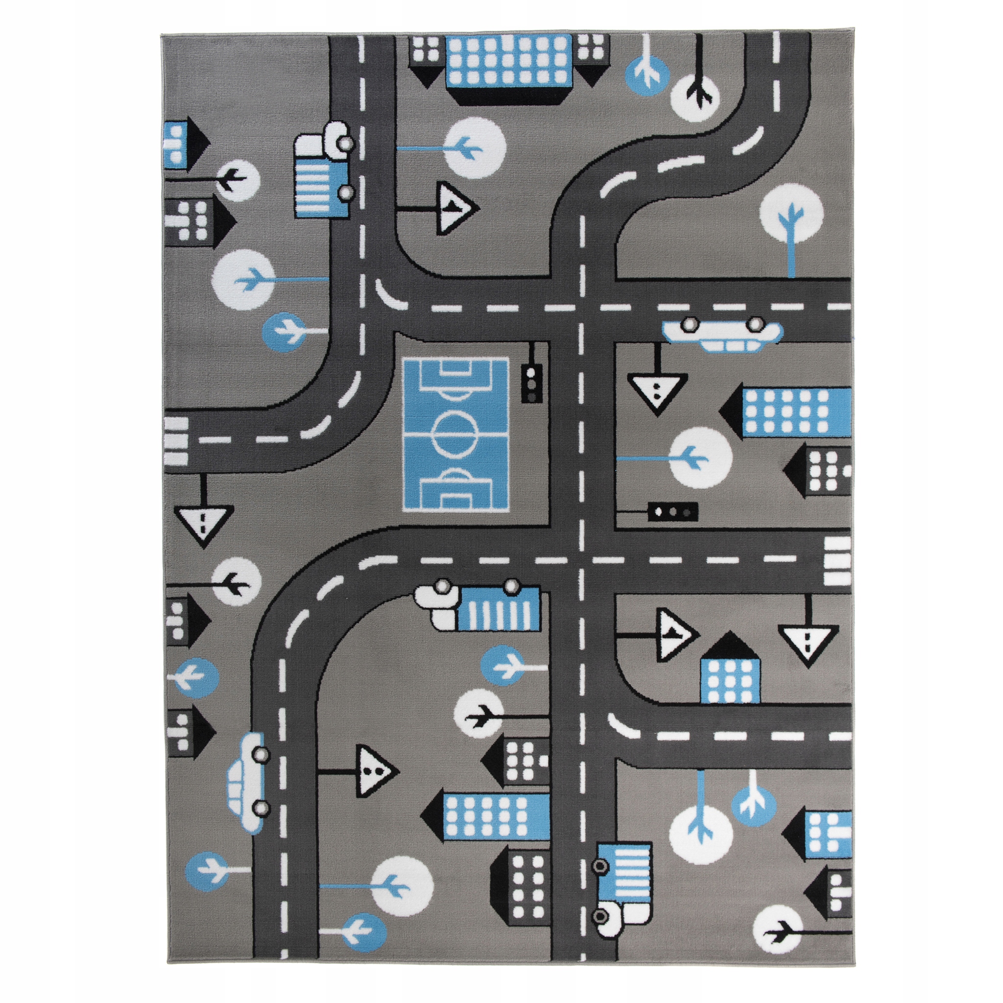 

Dywan Pinky 180x250 Pastelowy Drogi Ulice Auta