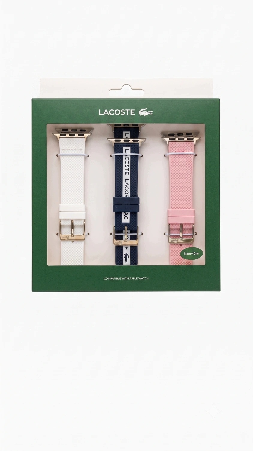 Silikonowy pasek Lacoste do Apple Watch 38/40 mm zestaw 3 sztuki pasków