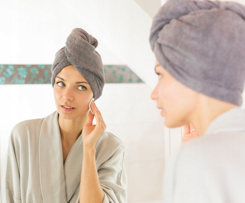 

Turban bambusowy damski Szary chłonny