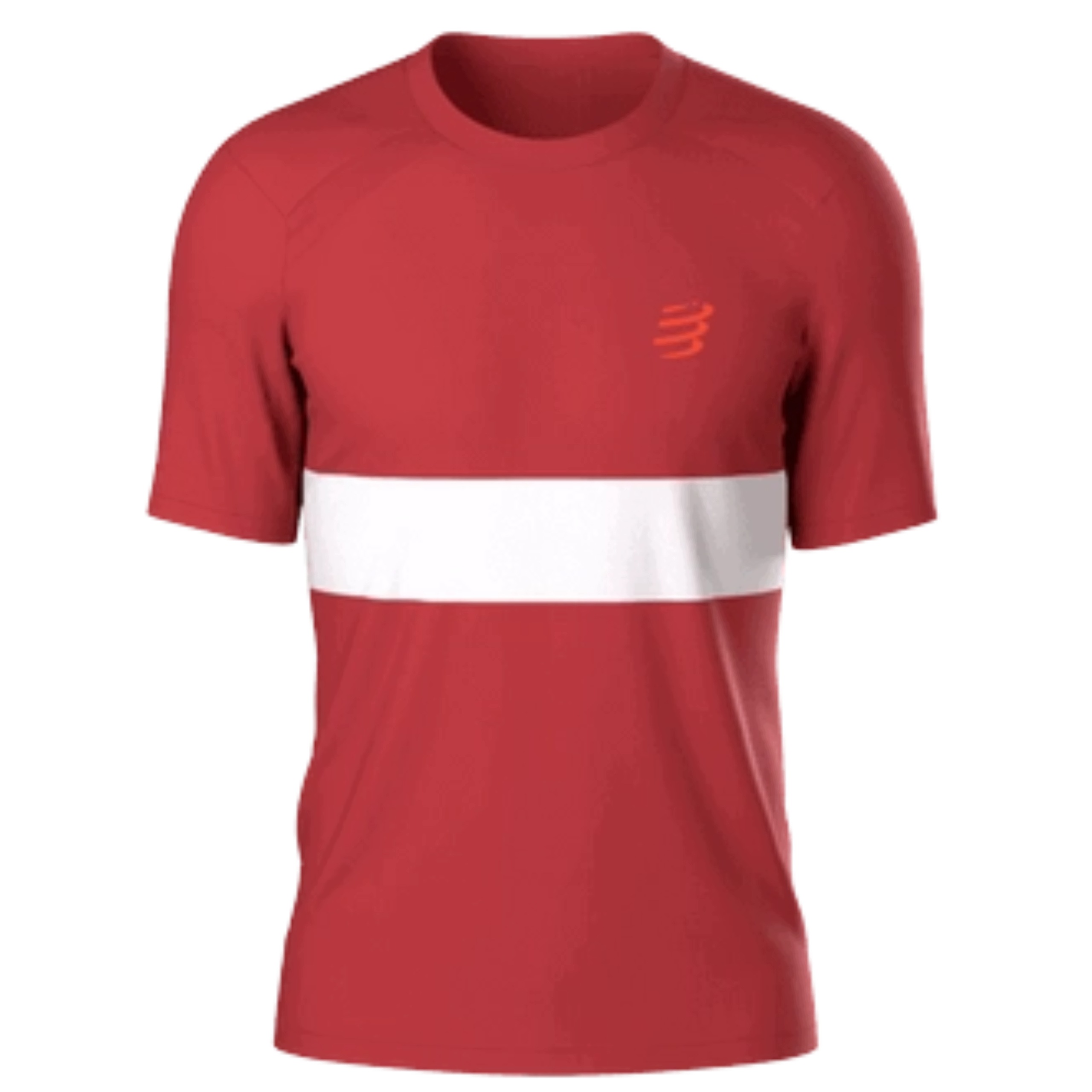 Compressport Koszulka biegowa Performance Ss T-shirt czerwono-biała M