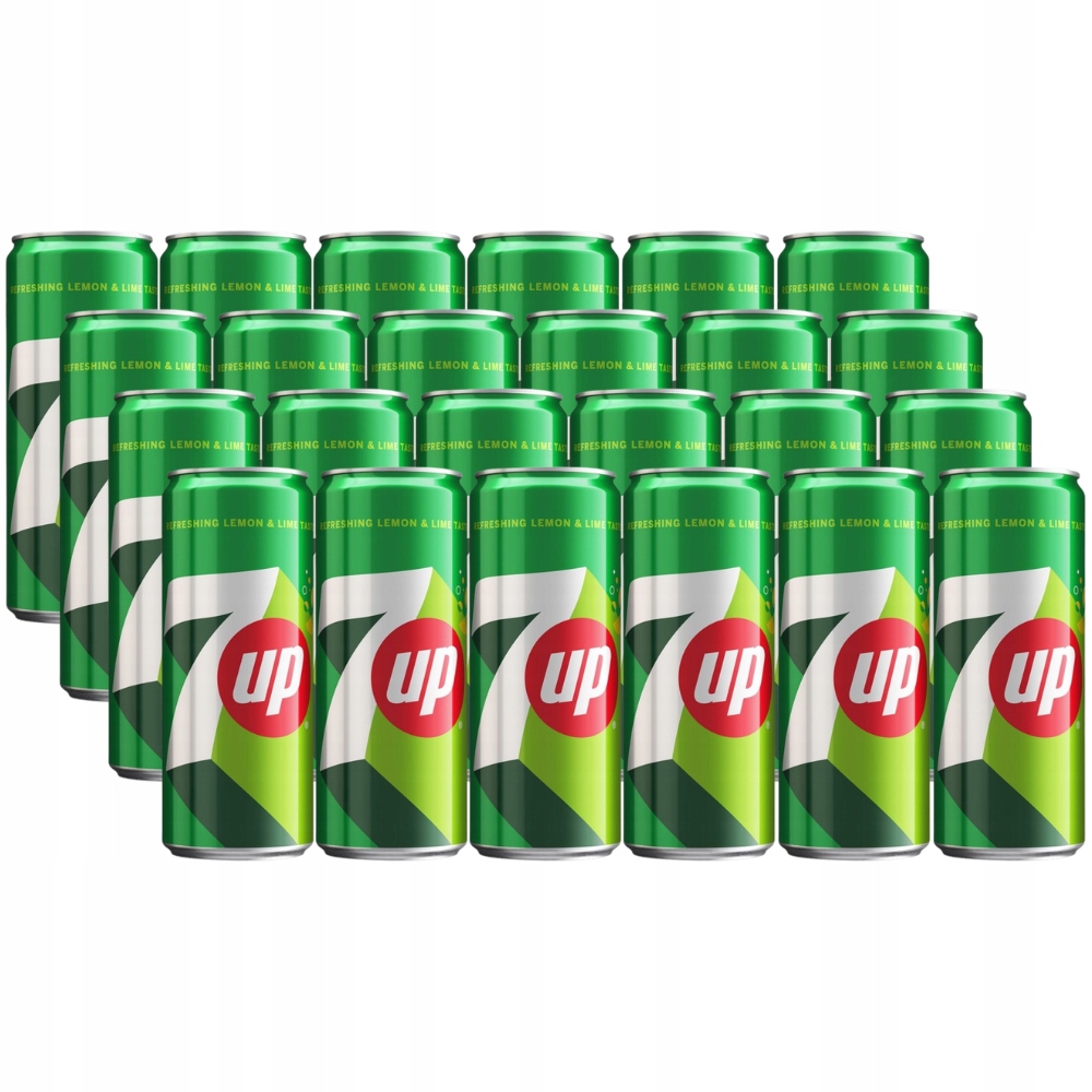 Levně 7UP Sycený nápoj s citronovo-limetkovou příchutí 330 ml x 24 kusů