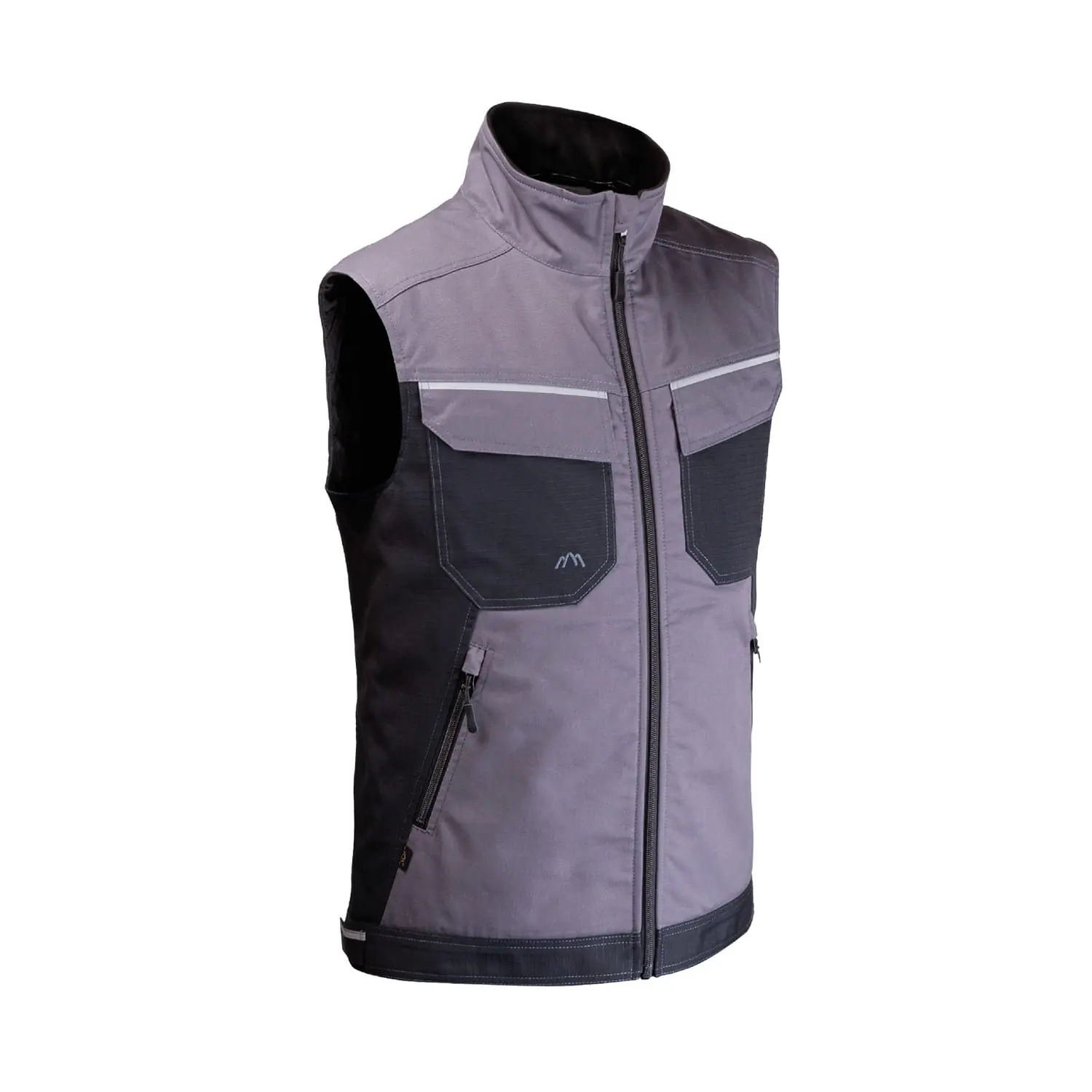 Zateplená vesta 2506 barva popelavě černá L