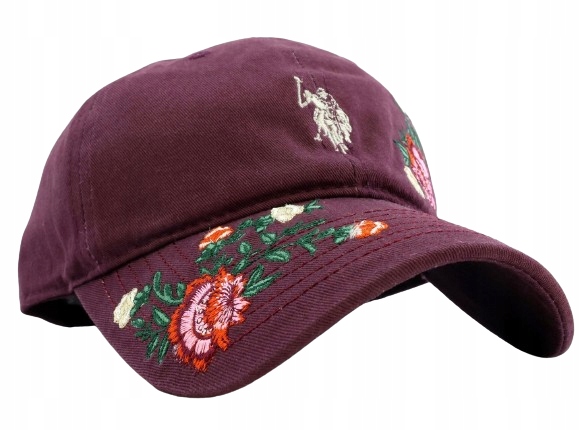 Dámská kšiltovka Us Polo Assn. 53-5 9 Cm Čepice vyšívanými květinami