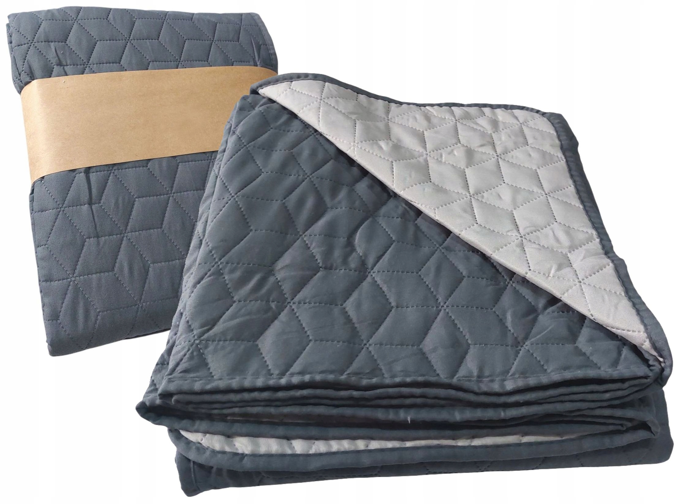 Oboustranná Přikrývka Na Postel Šedá 160 x 220 cm