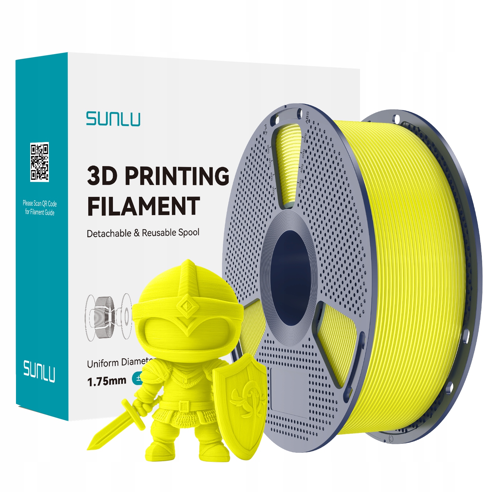Filament PLA Sunlu 1,75 mm 1000 g żółty