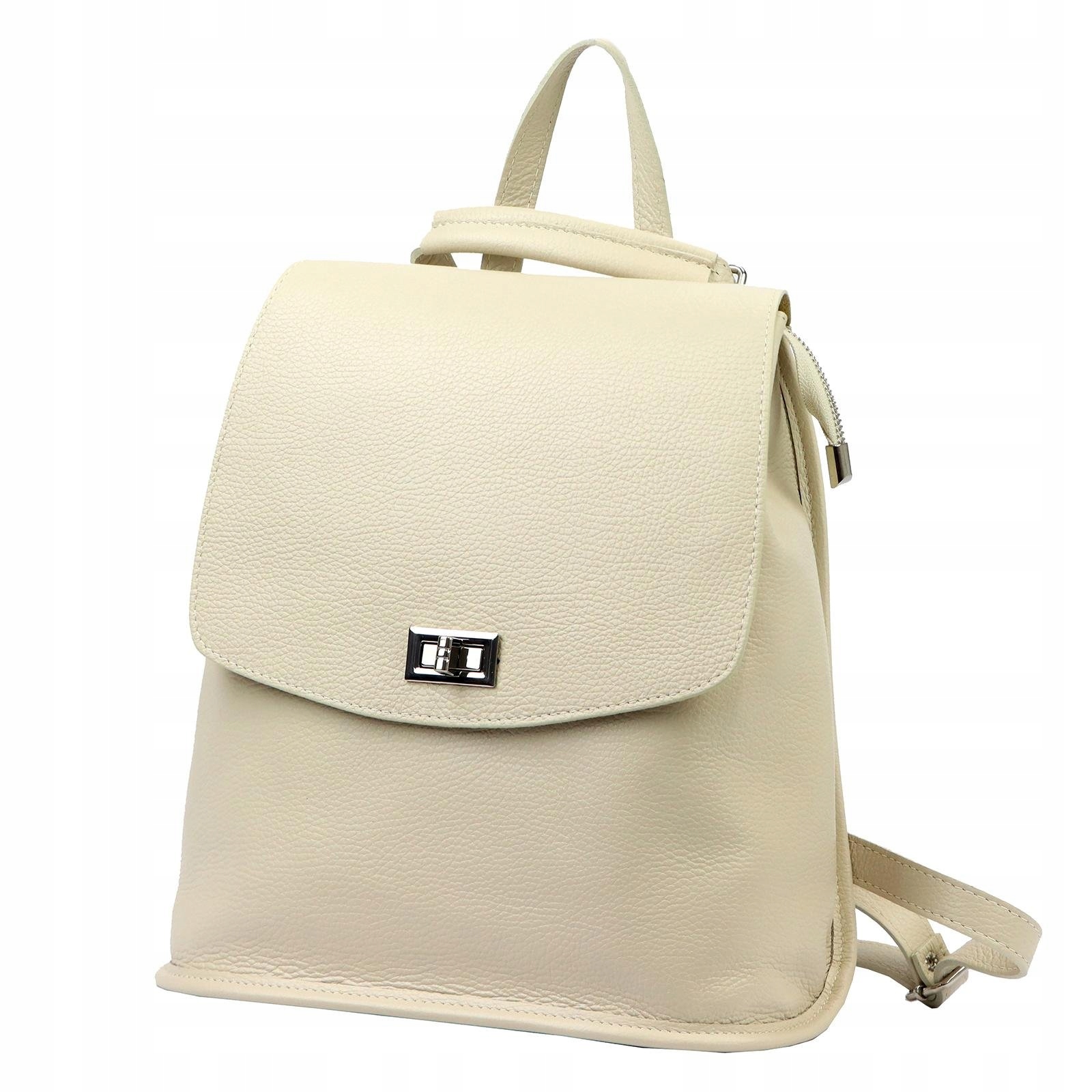 Batoh dámský kožený městský béžový A4 Luka