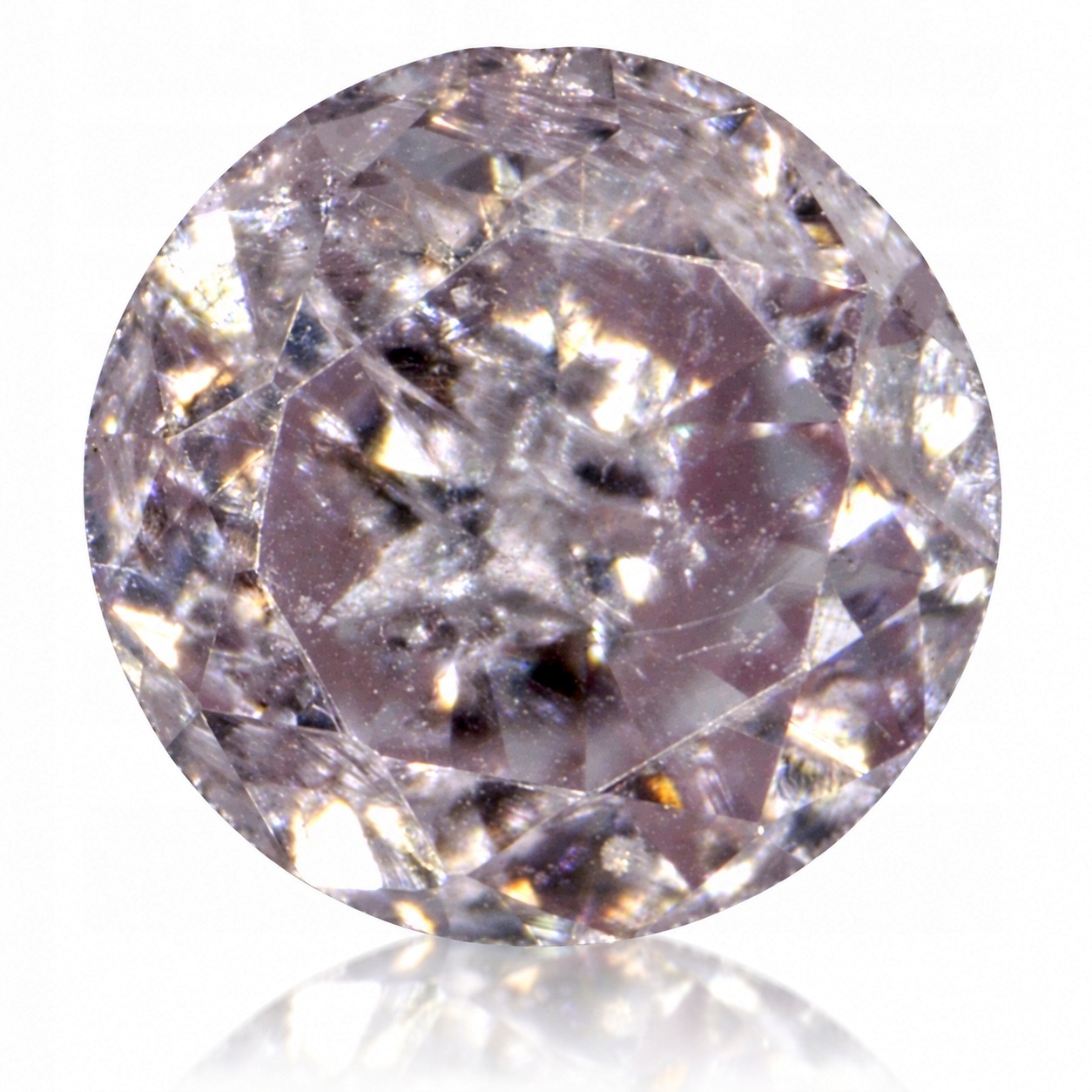 Přírodní diamant <0.01 ct Růžový I3 Briliant certifikát Wbd