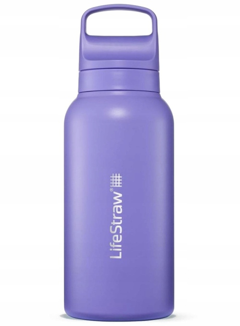 Kovová filtračná fľaša Fľaša Na Pitie na vodu LifeStraw Go 2.0 1L Fialová