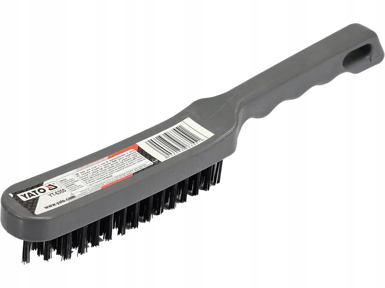 Szczotka Druciana 5-Rzędowa, Stalowy Drut, Plastikowa Rączka YATO YT-6355