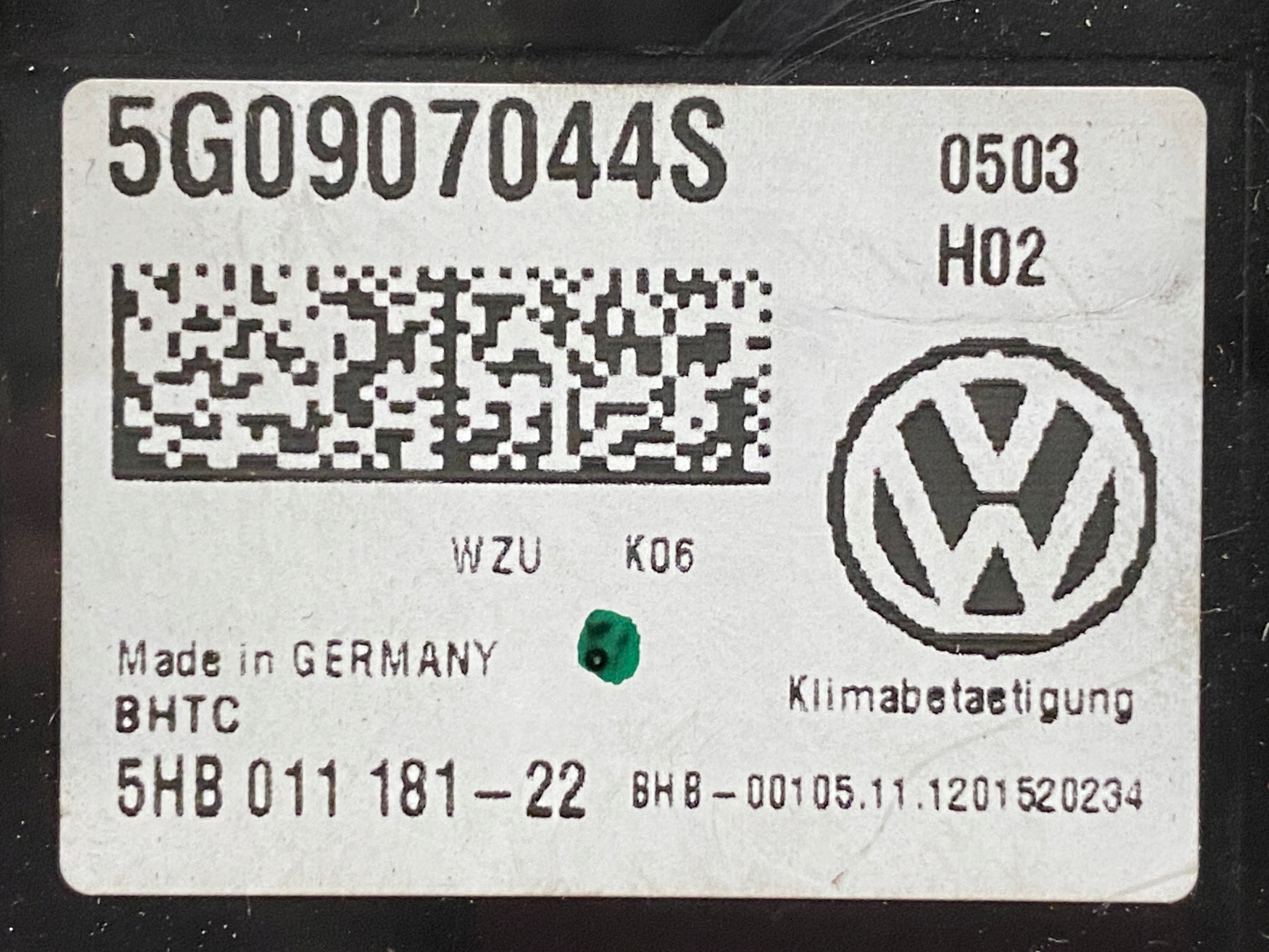 VW ARTEON PASSAT GOLF TOURAN Unite commande clima 5G0907044S