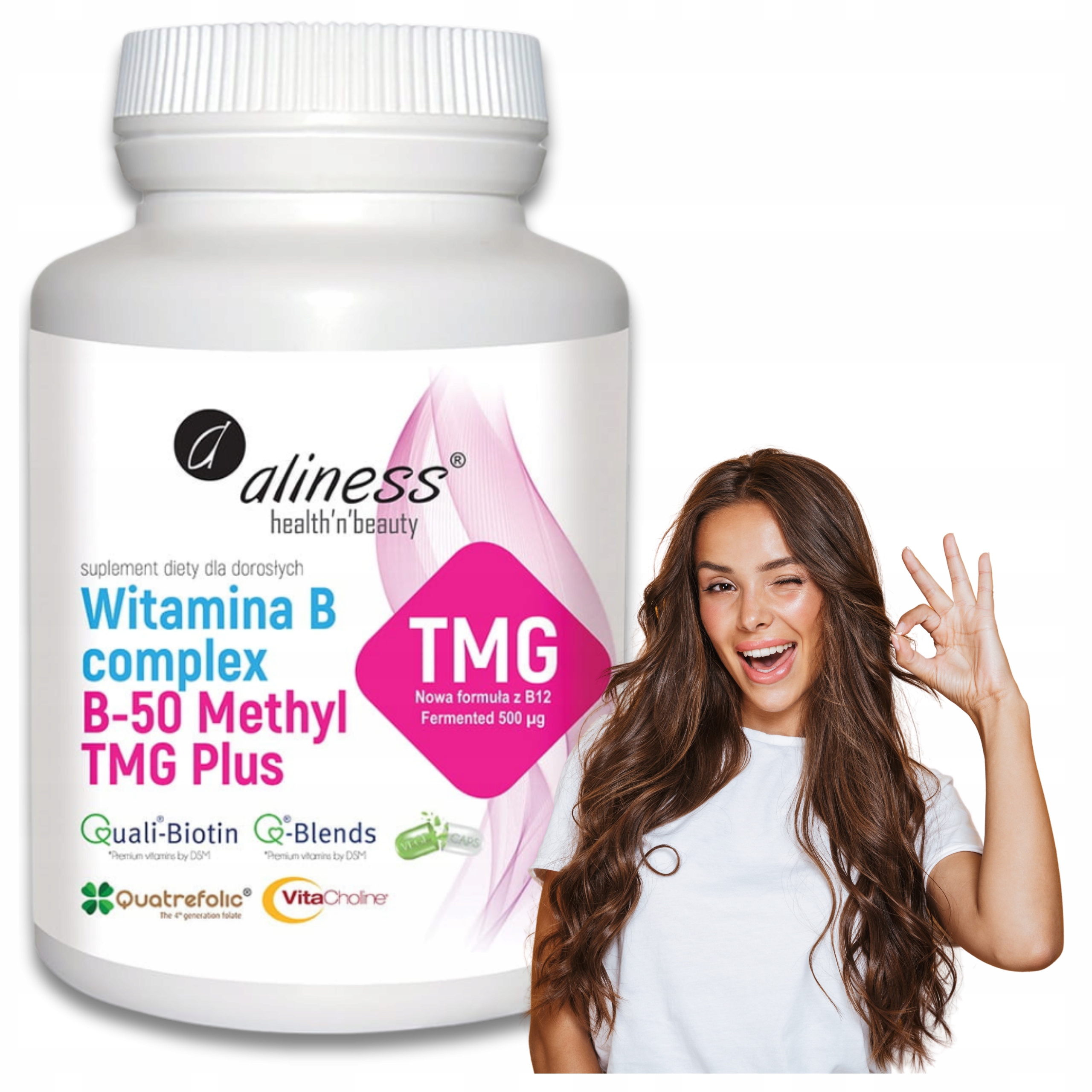 ALINESS Witamina B Complex B-50 Methyl TMG metabolizm homocysteiny 100 ...