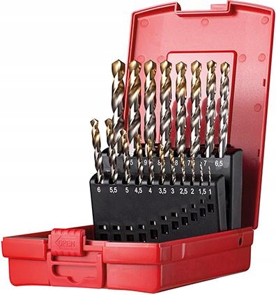 Sada špirálových vrtákov 1-10 mm x 0,5 A002 v krabici 118G typ N 4xD 19-dielna.